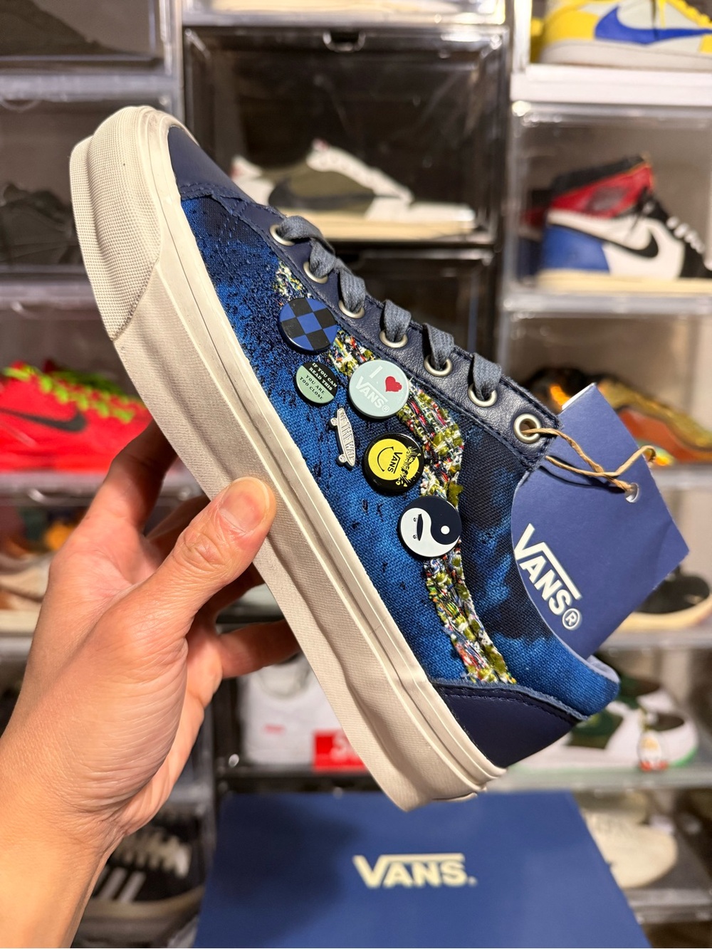 Vans LX Old Skool Souvenir 36 Navy Blue Canvas Low-Top Sneakers